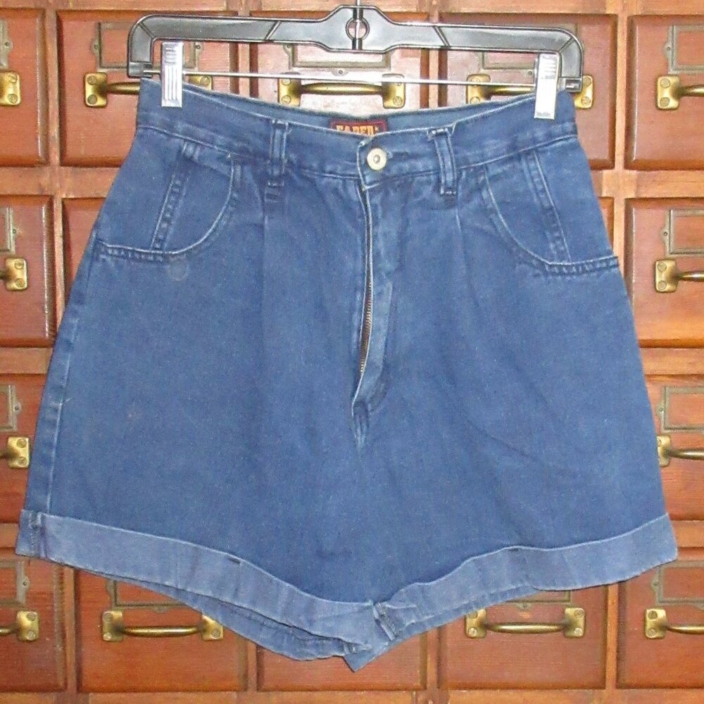 FADED GLORY Blue Cotton Denim Cuffed Shorts 10